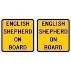 English Shepherd On Board Sticker 2 Pack